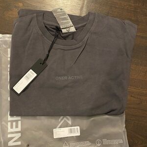 Oner Active washed coal oversized t-shirt in XS. Brand new with tags.